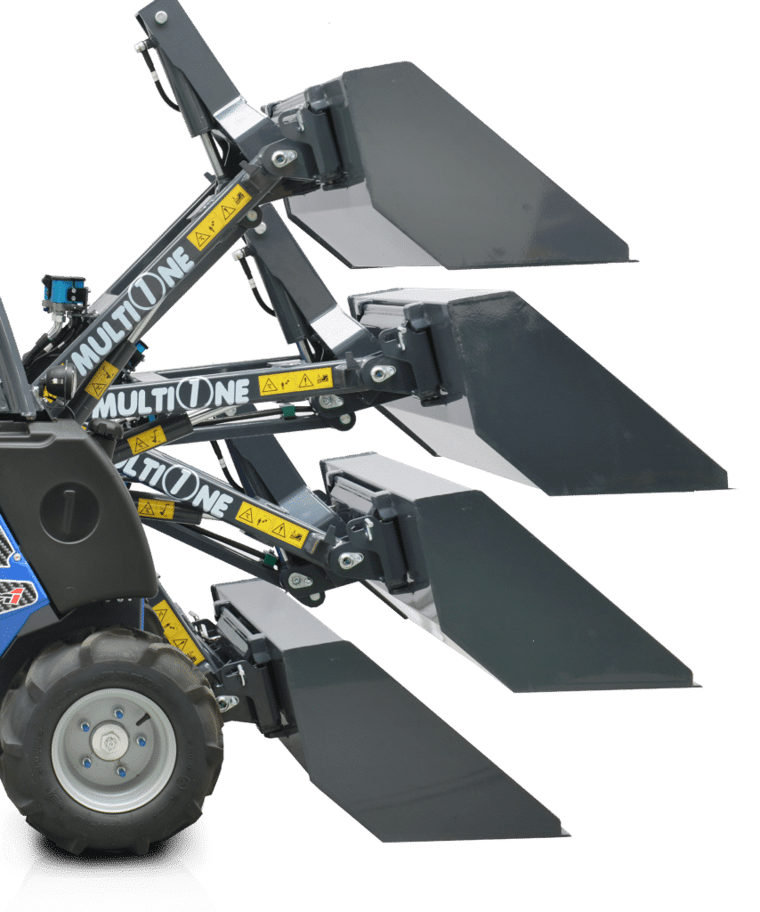Self-levelling H-frame boom hotspot