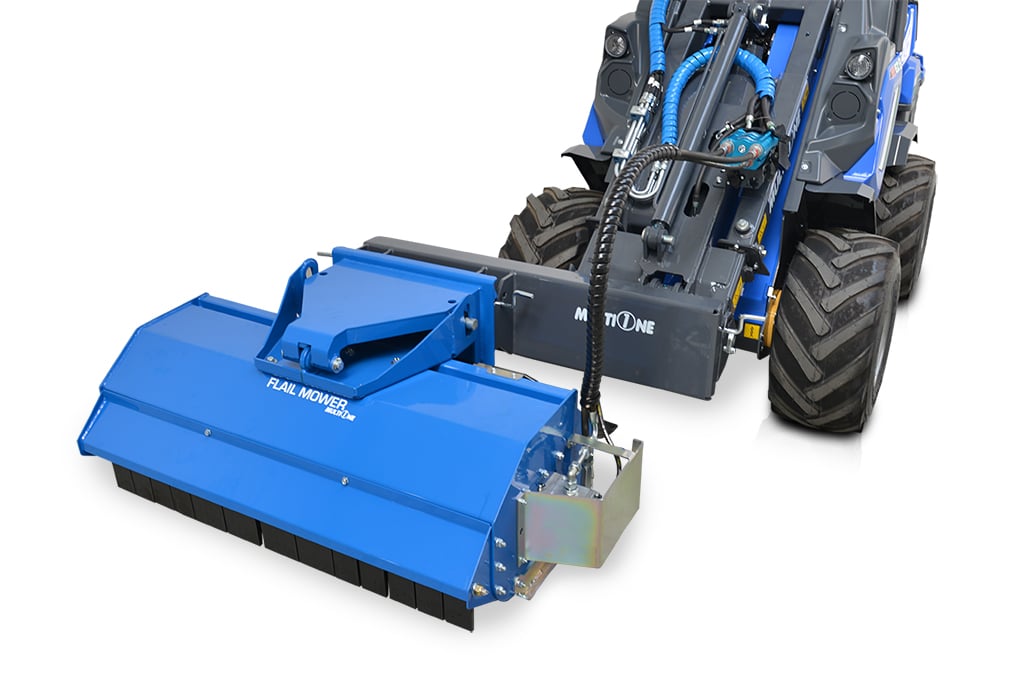 side shift adapter assembled on a mini loader