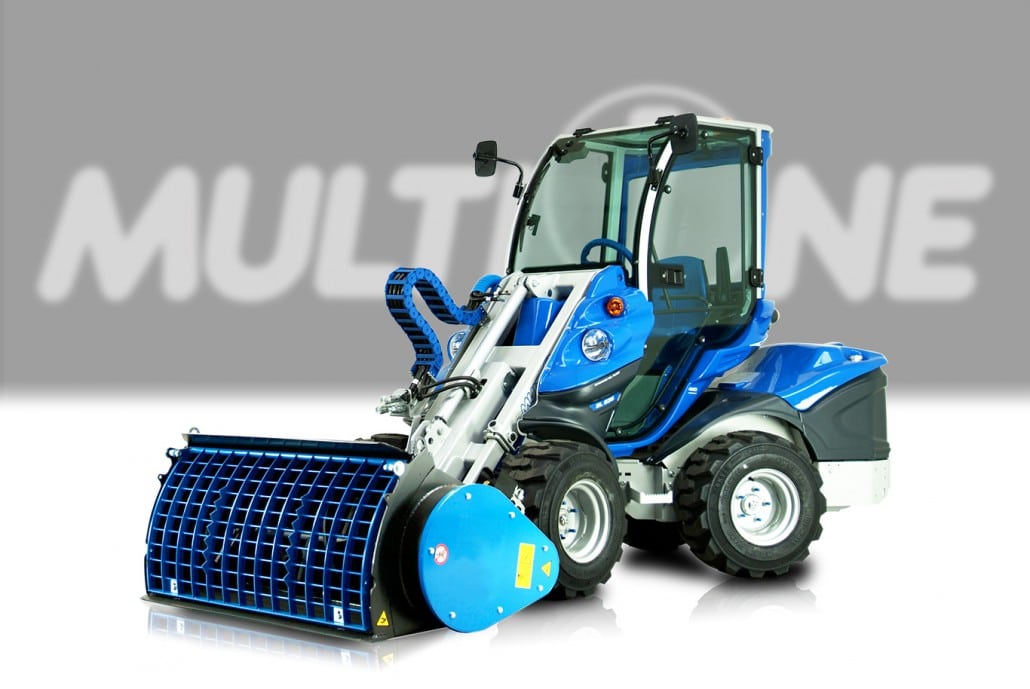 multione concrete mixing bucket full view from left side