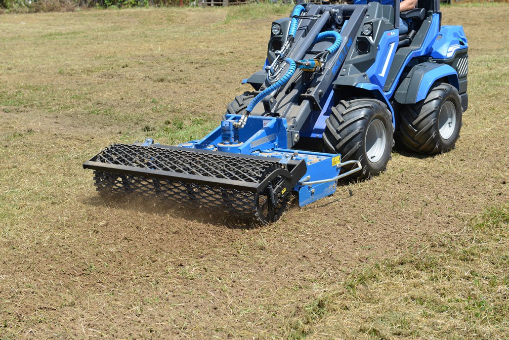 power harrow working on soil
