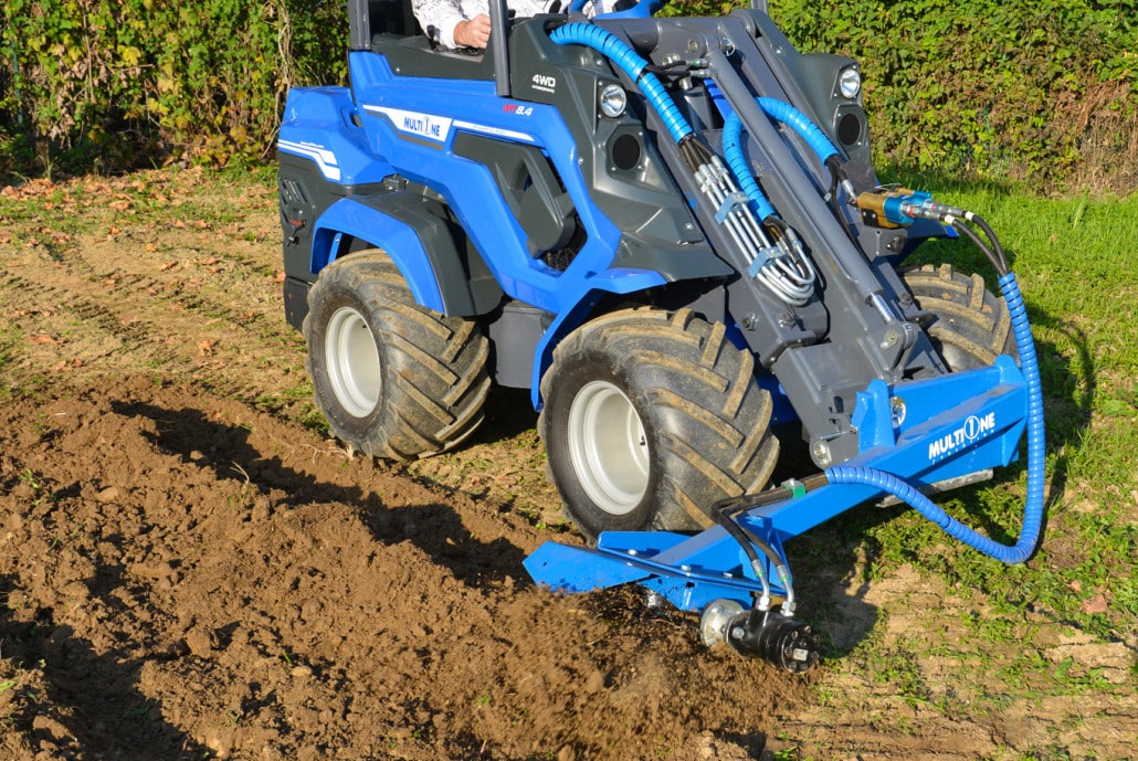 power plough moving soil
