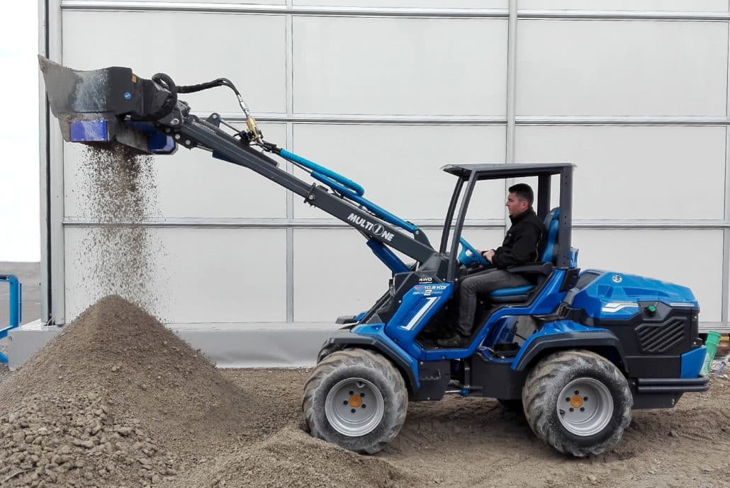 screening bucket high up