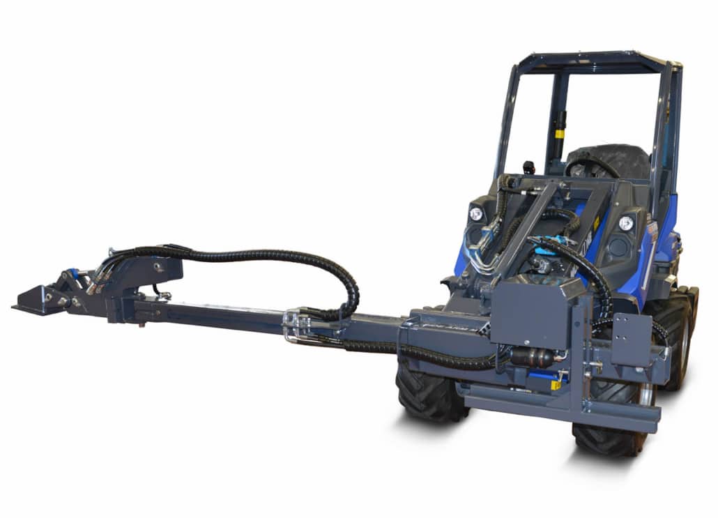 Telescopic side arm M1-15 on a mini articulated loader