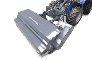 flail mower with side shift viewed from above